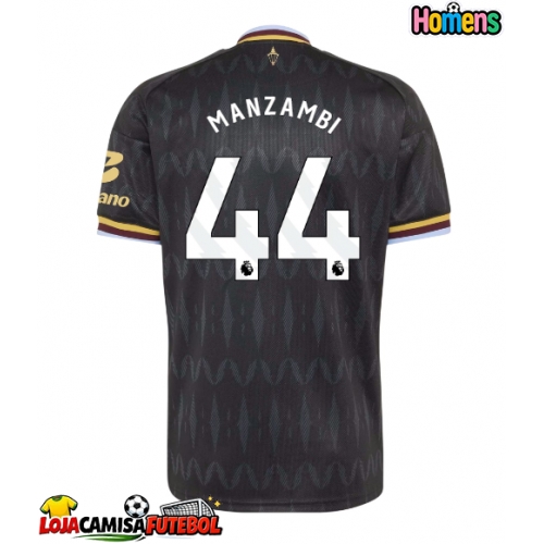 Camisa de Futebol Aston Villa Johan Manzambi #44 Equipamento Secundário 2026-27 Manga Curta
